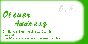 oliver andresz business card