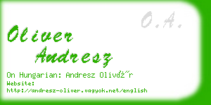 oliver andresz business card